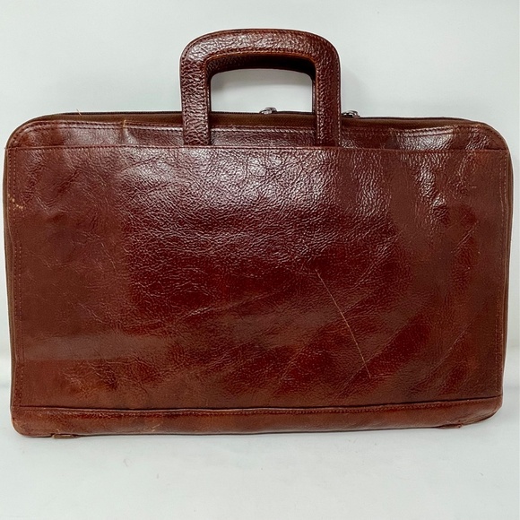 Wilson’s Vintage Brown Leather Briefcase - Picture 2 of 16